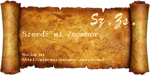 Szerémi Zsombor névjegykártya
