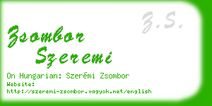 zsombor szeremi business card