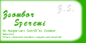 zsombor szeremi business card